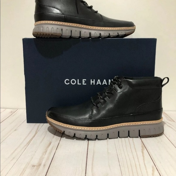🔴SOLD🔴NEW Men’s Cole Haan Rugged Chukka Golden Oak Black - Picture 7 of 8